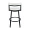 Armen Living Neura Swivel Counter or Bar Stool in Cloud Finish with White Faux Leather 840254333536 - alternate 12