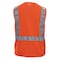 Reflective Apparel ANSI Type R Class 2 Seven Pocket Mesh Breakaway Vest 508ST-OR-MD - alternate 3
