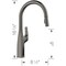 Blanco Rivana Pull-Down 1.5 GPM, Satin Dark Steel 443267 - alternate 3