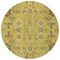 Homeroots 8' Gold Wheat And Gray Round Oriental Washable Indoor Outdoor Area Rug 582070 - alternate 6