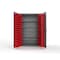 Strong Hold 14 GA Bin Cabinet with 4 shelves No Legs - 48 In W. x 72 In. H x 24 In. D - 144 Red Bins 46-BS-244-144R-NL-L - alternate 1