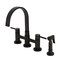 Kingston Brass Bridge Kitchen Faucet with Brass Sprayer, Oil Rubbed Bronze KS8265DLBS - alternate 1