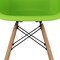 Homeroots 28" Green And Brown Heavy Duty Plastic And Solid Wood Low Back Counter Height Bar Chair 520678 - alternate 6
