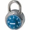 Master Lock Combination Padlock, Center, Blue/Silver 1506D - alternate 1