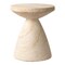 Leisuremod Dune 17 in Round Fiberstone Side Table, Pedestal Base, Weatherproof, Fully Assembled DST17TR - alternate 1