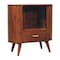 Homeroots 30in Chestnut Solid Wood Oval Accent Cabinet With One Drawer 654288 - alternate 10