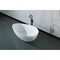 Kingston Brass 63" Solid Surface Oval Double Slipper Freestanding Tub with Drain, Matte White VRTOV633724 - alternate 4