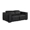 Homeroots 77in Black and Brown Italian Leather Power Reclining Loveseat With Storage 720546 - alternate 8