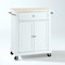 Crosley Compact Wood Top Kitchen Cart KF30021EWH - alternate 1