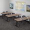 Regency Cain T-Base Training Seminar Table W/ 2 M Stack Chairs, 66 in W, 24 in L, Noble Oak MTRCT6624NO47BK - alternate 6