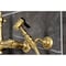 Kingston Brass Two-Handle Wall Mount Bridge Kitchen Faucet with Brass Sprayer, Brushed Brass KS2447ALBS - alternate 5