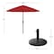 Pure Garden 9FT Round Patio Umbrella with 19lb Base Easy Crank, Vented Canopy Outdoor Umbrella for Shade 50-101-RB - alternate 6