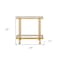 Homeroots 24" Brass And Clear Glass And Steel End Table With Shelf 544200 - alternate 6