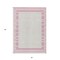 Homeroots 3' X 5' Pink And Ivory Striped Washable Indoor Outdoor Area Rug 610492 - alternate 3