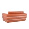 Homeroots 75in Orange and Silver Italian Leather Loveseat 720510 - alternate 7