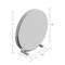 Homeroots 12" White Lighted Round Glass Framed Makeup Shaving Tabletop Mirror 565042 - alternate 6
