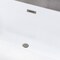 Kingston Brass 59" Acrylic Rectangular Double Ended Freestanding Tub with Drain, Glossy White/Brushed Nickel VTSQ593223C418 - alternate 4