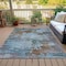 Homeroots 8' X 10' Brown And Blue Abstract Washable Indoor Outdoor Area Rug 630720 - alternate 5