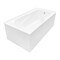 Kingston Brass 60" Acrylic Rectangular 2-Wall Corner Alcove Tub, Right Hand Drain, Glossy White VTAM6032R21TS - alternate 3