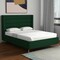 Homeroots Green Velvet Upholstered King Bed Frame 544812 - alternate 1