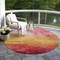 Homeroots 8' Blush And Pink Round Striped Washable Indoor Outdoor Area Rug 610873 - alternate 8