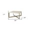 Homeroots 34" Beige Wood and Metal Square Coffee Table 393162 - alternate 8