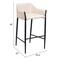 Homeroots 30" Beige And Black Fabric And Steel Bar Height Bar Chair 555670 - alternate 6
