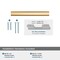 Amerock Status 3 inch or 3-3/4 inch 76mm or 96mm Center-to-Center Champagne Bronze Cabinet Pull BP36837CZ - alternate 2