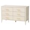 Baxton Studio Primrose Mid-Century Ivory Fluted Wood King Size 4-Piece Bedroom Set 249-13819-13831-13823-ZORO - alternate 6