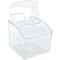 Azar Displays Clear Styrene Candy Bin Hinged Lid with Price Tag Slot, 7"H x 7.75"W x 7.75"D 400433 - alternate 3