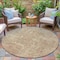 Homeroots 8' Taupe And Beige Round Abstract Washable Indoor Outdoor Area Rug 630551 - alternate 6