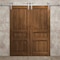 Sartodoors Modern Double Barn Door 48 x 80 inches, Ego 5012 Cognac Oak Veneer, 13FT Silver Rail Track Set, S EGO5012DB-S-DKO-48 - alternate 5
