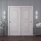 Sartodoors Sliding Closet Bypass Doors 56x96 inches White Solid Core Modern Interior ROYAL9855DBD-EMAL-5696 - alternate 1