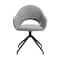Armen Living Pria Swivel Upholstered Dining Chair in Gray Fabric with Black Metal Legs - Set of 2 LCPRSIGRYBLK - alternate 4
