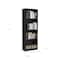 Homeroots 71" Black Four Tier Bookcase with Two Doors 546356 - alternate 9