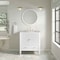 James Martin Vanities Myrrin 30" Single Vanity, Bright White w/ 3 CM Victorian Silver Silestone Top 485-V30-BW-3VSL - alternate 8