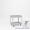 Pucel Tray Top Box Truck, 24 in W x 36 in D x 37 in H, 6 in Deep Box, Semi-Steel Casters, Red TT-2436-6S - alternate 1