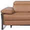 Homeroots 90in Chestnut and Black Italian Leather Power Reclining Loveseat With Storage 720564 - alternate 7
