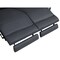 Homeroots 83" Dark Gray Italian Leather USB Reclining Sofa With Silver Legs 482206 - alternate 3