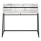 Homeroots 47" White and Black Wood and Metal Sled Computer Desk 489856 - alternate 1