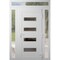 Vdomdoors Front Exterior Prehung Metal-Plastic Door, Manux 8113 White Silk, 2 Side and Top Sidelite Transom,  MANUX8113EXD-WS-W12+36+12xH80+14-LH - alternate 1