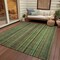 Homeroots 5' X 8' Green Gold And Gray Striped Washable Indoor Outdoor Area Rug 616371 - alternate 9