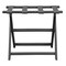 Homeroots Earth Friendly Dark Gray Folding Luggage Rack With Gray Straps 383084 - alternate 7