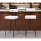 Homeroots Set of Two 30" Ivory and Black Shearling and Steel Low Back Bar Height Bar Chairs 555748 - alternate 6