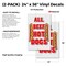 Signmission All Beef Hot Dogs, Vinyl Decals Only 24 Inch x 36 Inch, Vinyl Decal, 2PK DSB-2436-2PACK-All Beef Hot Dogs - alternate 2