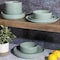Gibson Home Canyon Crest 12 Piece Stackable Melamine Dinnerware Set in Sage 135732.12 - alternate 4