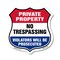 Signmission Private Property Shield Sign No Trespass, 18 Inch X 18 Inch, Plastic Sign SHI-P-18-453 - alternate 1