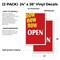 Signmission Now Open, Vinyl Decals Only 24 Inch x 36 Inch, Vinyl Decal, 2PK DSB-2436-2PACK-Now Open - alternate 2