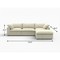 Homeroots Khaki Linen Blend Modular L Shaped Four Piece Corner Sectional 714560 - alternate 6