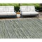 Homeroots 8' X 10' Olive Green And Gray Striped Washable Indoor Outdoor Area Rug 587917 - alternate 1